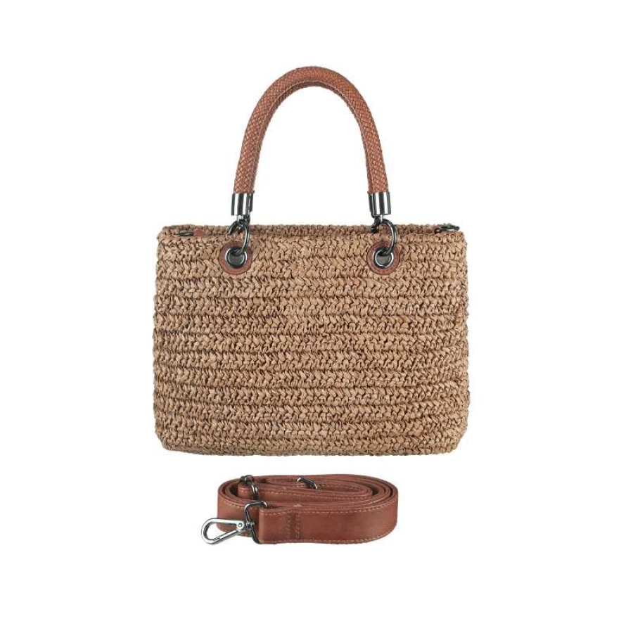 SEABREEZE TOTE RAFFIABAST COFFEE